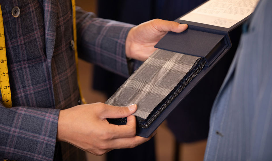 Business casual men's wear checkered fabric